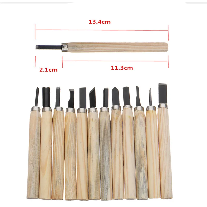Wood Chisels Set Hand Carving Tool Sets With Wooden Handles For DIY ...