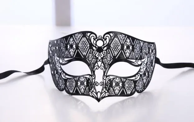 Men Metal Party Mask Mens Reting Black Venetian Filigree Masquerade Mask Masked Ball Halloween Christmas Stage Performance Props3945719