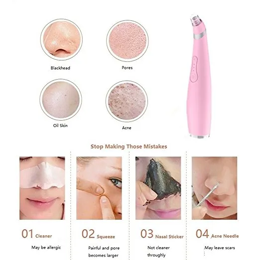 MD010 Pore Vacuum Pore Cleaner Blackhead Remover Vacuum Electronic Facial Pore Cleanser Microdermabrasion Machine Comedone Extractor