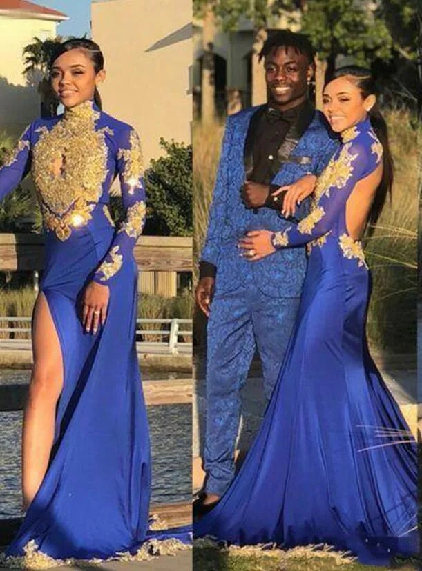 elegant royal blue prom dresses