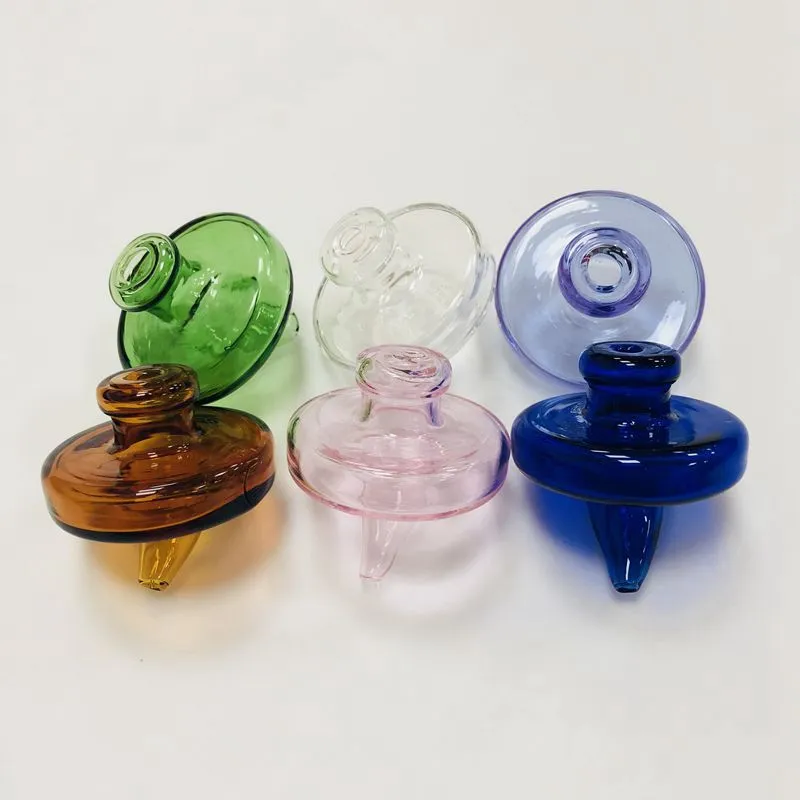 Kolorowe szkło Carb Cap dla mniejszej średnicy 35mm Quartz Banger Nail 10g 35mm OD Grube UFO Carb Caps