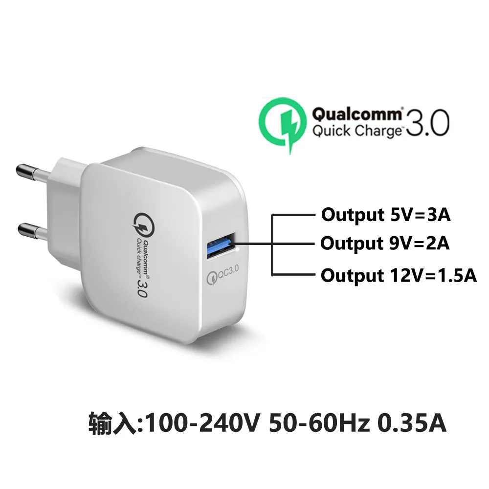 QC 3.0 Wall Charger Qualcomm USB Quick Charge 5V 3A 9V 2A 12V 1.5A Travel  Power Adapter Fast Charging US EU Plug For Iphone Samsung / From Chinese  Jade Shop, $1.71