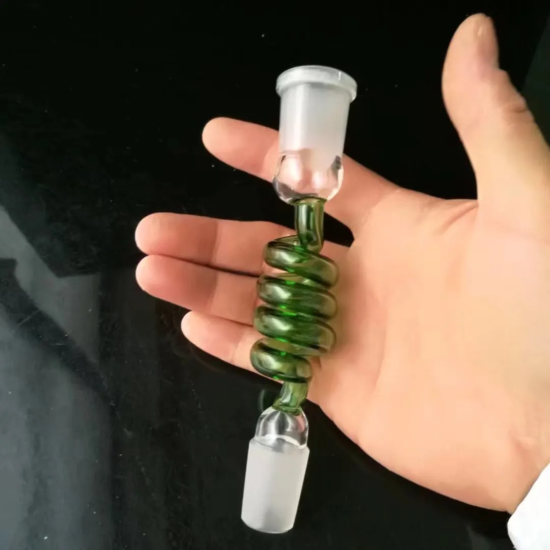 Adaptador espiral de color, Bongs de vidrio al por mayor Tuberías de agua de aceite Tubería de vidrio Plataformas petroleras para fumar, Envío gratis