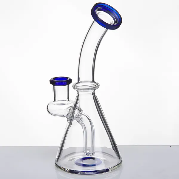 Smoke Glass Water Pipes Pyrex Bongs 14mm female joint Bong Smoking Pipe Dab Oil Rigs bubbler Hookahs beaker 943