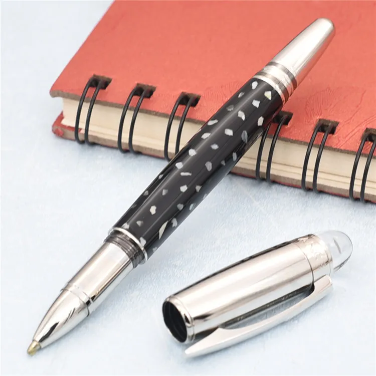 스타 시리즈 흰색 대리석 디자인 롤러 볼 펜은 최고 품질의 학교 사무용품을 쓰고 부드러운 선물 펜 2756536