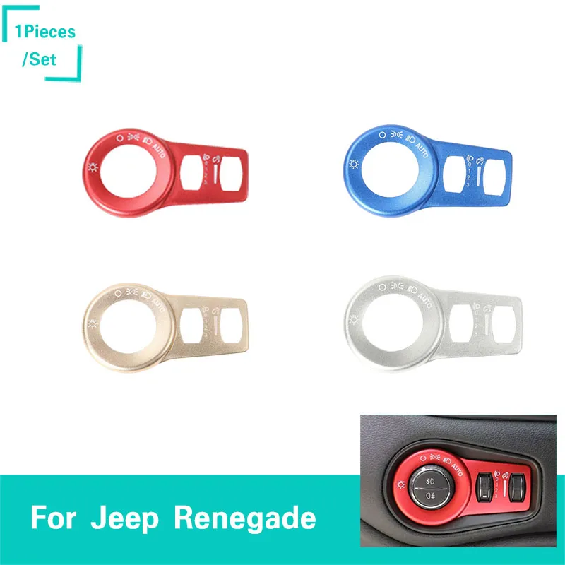 Fari Fari Interruttore Decorazione Coperture Trim Per Jeep Renegade 2015-2016 Accessori per interni auto Vendite calde Alta qualità