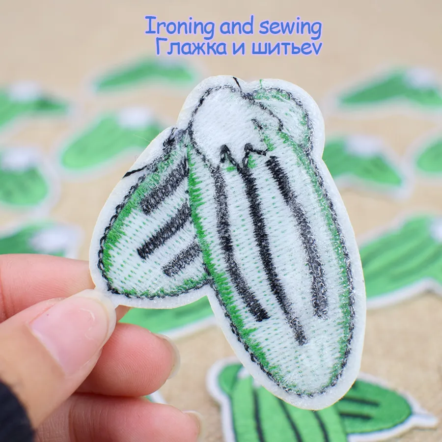 Diy Vegetable Melon Embroidery Patch for T-shirts Clothing Patches Transfer Applique Stripe Stitch Patch deal with Attire Accessories