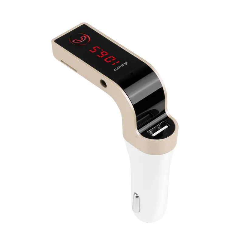 Car Wireless Bluetooth MP3 FM Transmitter Modulator 2.1A Car Charger Wireless Kit Support Hands-free G7 With USB Car Charger With Package