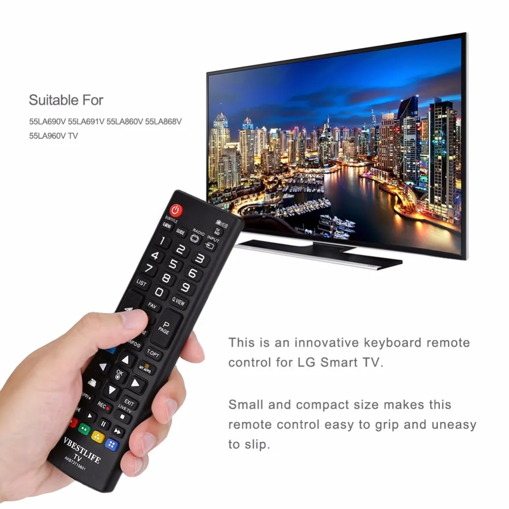 OEM 3D TV Control remoto inteligente para LG AKB73715601 55LA690V 55LA691V 55LA860V 55LA868V 55LA960V 100 nueva marca de alta calidad 2922366