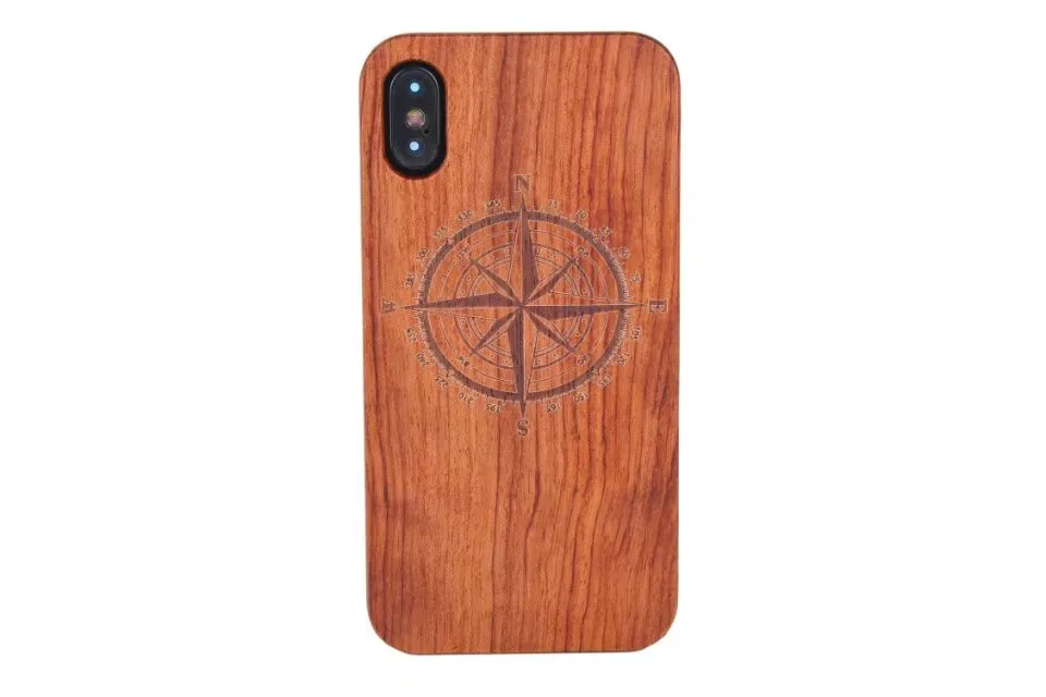 Funda de teléfono de madera Natural a estrenar para iPhone X, funda protectora de madera de alta calidad a prueba de golpes