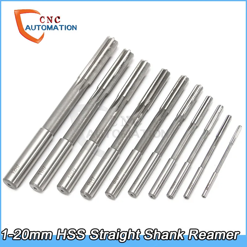 1-20mm HSS Straight Shank Reamer Parallell Flöjt Engineering Rör REAMER Fräsning Tiny Holes Machining Hole Finishing