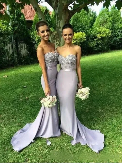 Stunning Satin Bridesmaid bridesmaid dresses with...