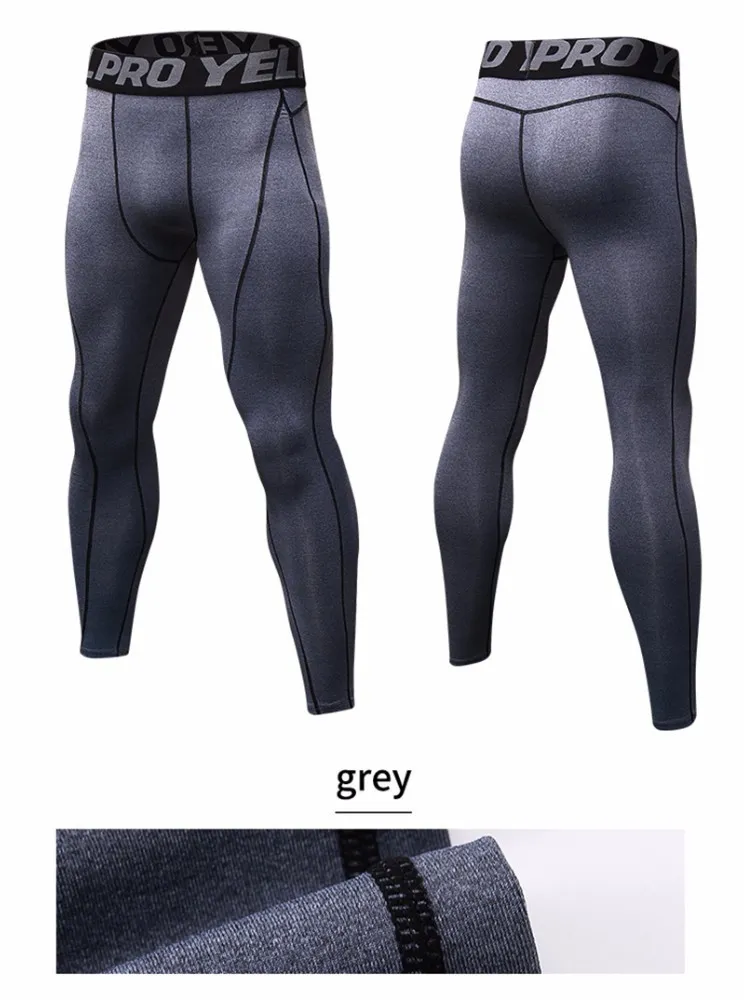 Män gym kompression bodybuilding pantalones hombre fitness tights byxor svett byxor för män sport kör leggings3013676