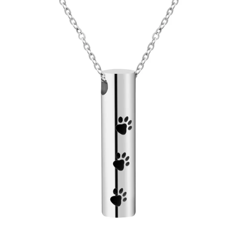 whole saleFUNIQUE Dog Prints Save Love Pills Cremation Urn Necklace Pendant Perfume Bottle Ash Holder Mini Keepsake Memorial Jewelry