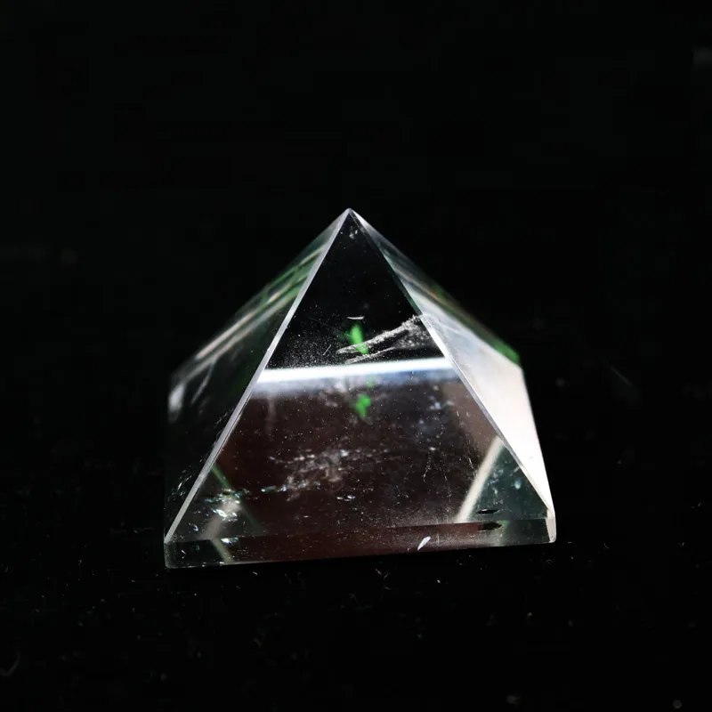 Klare Quarzkugelpyramide 7 Sterne Platte Kugelständer Punkte Stein Heilkristall Mineral Prisma Obelisk Heilung Reiki Fengshui Großhandel