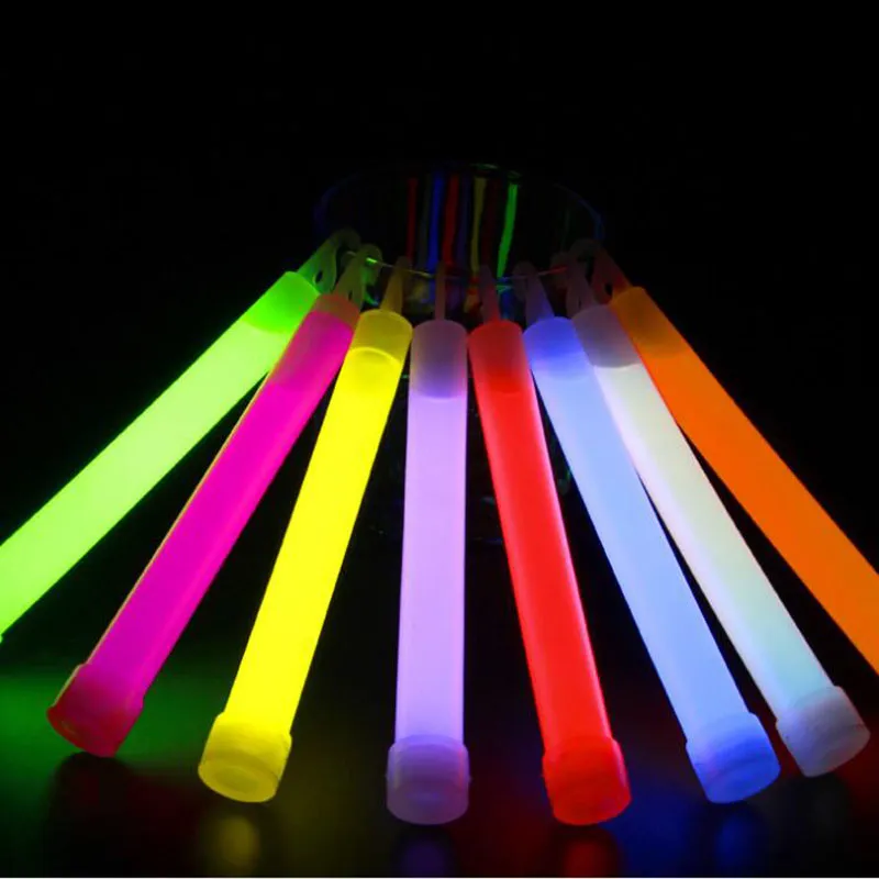 Bastão de luz fluorescente de 6 polegadas bastão de luz premium brilhante neon para decoração de bar de festa QW7245