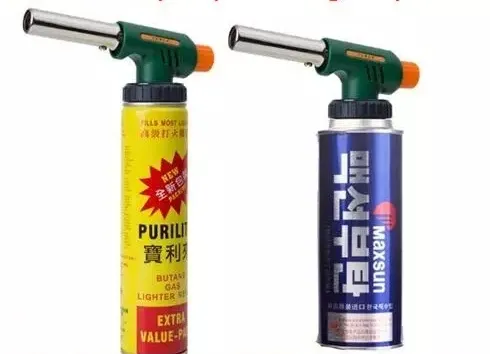 화염 토치 부탄 버너 가스 라이터 핸디 불꽃 부탄 토치 헤드 주방 토치 쉐프 Blowtorch 휴대용 가스 실린더의 다양성에 적합