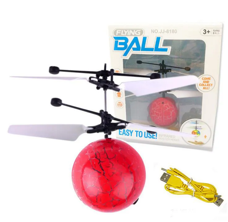 Ssensing Aircraft Fly Ball Toys Handinduktion RC Flying Lighting Crystal Ball Sensing Aircraft Toy utan fjärrkontroll1255284