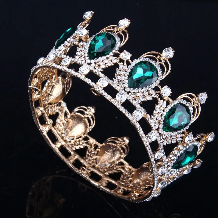 Luxury Rhinestone Crystal Bridal Crown Baroque Chic Sweet 16