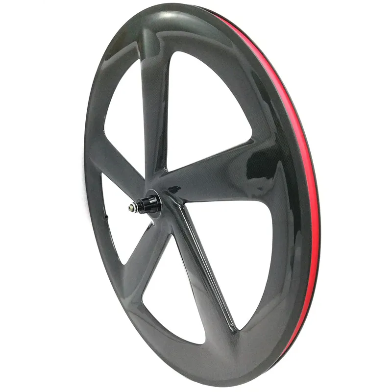 NGT one piece 5 spoke wheels 3k glossy/matt clincher for Shimano 9/10/11 Speeds hub BREAK SURFACE 5-spokes wheel top quality