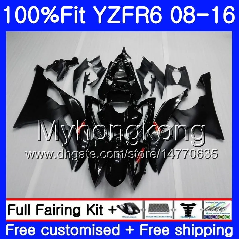 Iniezione per YAMAHA YZF600 YZFR6 08 09 10 11 12 YZF-600 234HM.0 YZF 600 R 6 YZF-R6 YZF R6 2008 2009 2010 2011 2012 Carene Factory nero