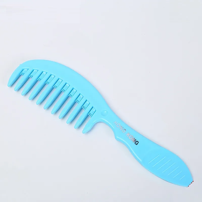 Candy Colors Handgrip Barber Hairdressing Haircut Comb Plastic Wide Tooth Hair Combs Hairstyle Women Lady Styling Tools