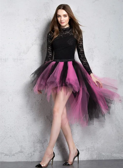 En stock Color Color Petticoats Colorful Tutu Tulle Jupes jupons pour robes de mariée Fête du bal