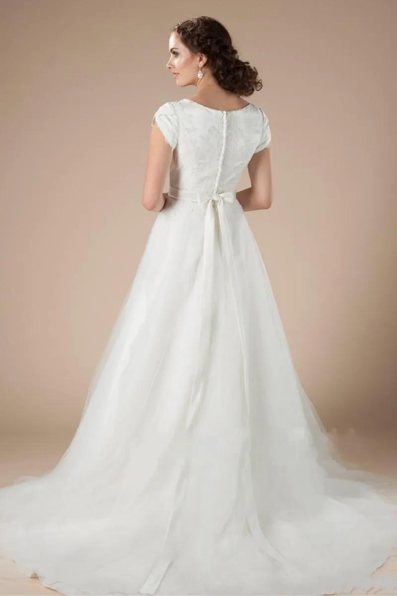 green emerald velvet dress Allure M634 Modest Wedding Dress main image 0