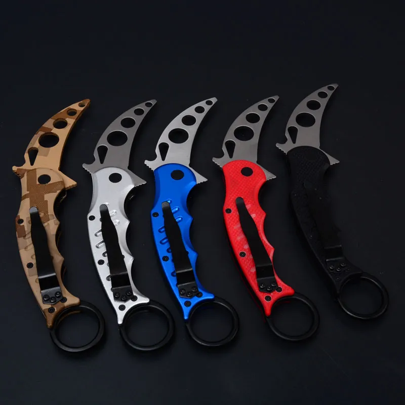 Fox 478 479 G10BK Coltello chiudibile tattico Karambit 440C Lama opaca Allenamento Campeggio esterno Caccia Sopravvivenza Tasca Strumenti EDC 5 Modelli