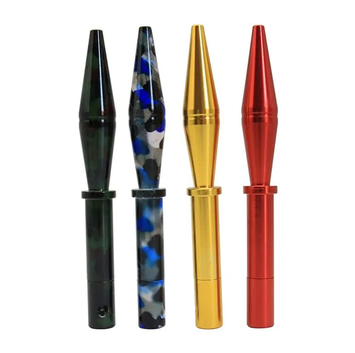 Creative rocket propelled grenade pipe portable mini multi colored long rod small pipe