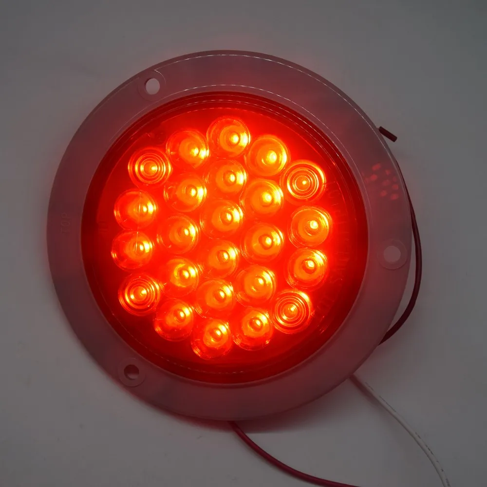 12V / 24V 24LED Rotes Rundes Rückseitiges LKW Endstück Bremslicht