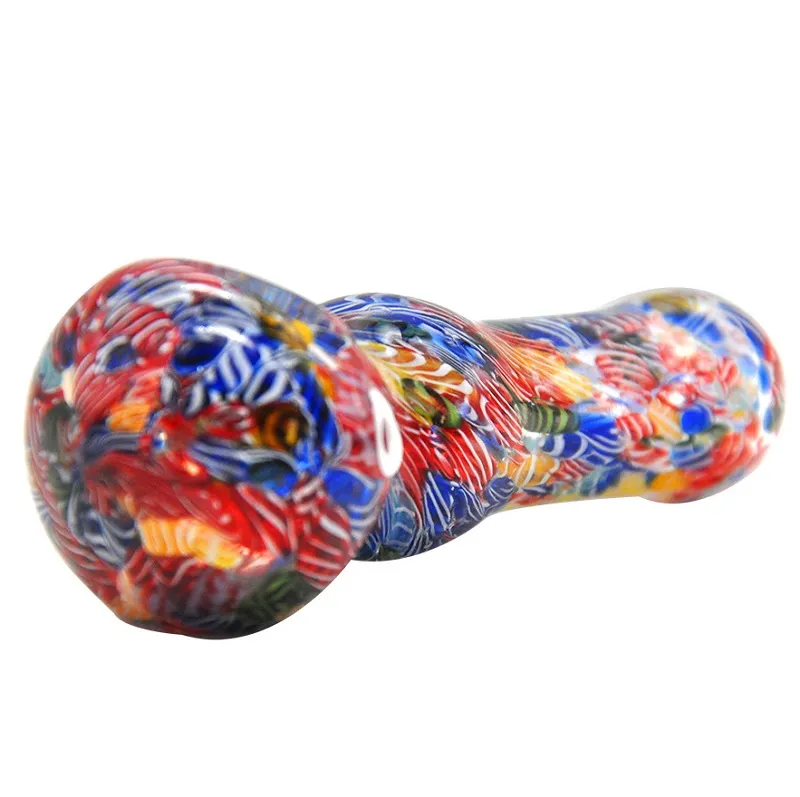 Tubi di cucchiaio di vetro di alta qualità Dazzle Petali di colore Tubo di fumo di vetro Pipa da 4,02 pollici a mano di tabacco Prezzo di fabbrica