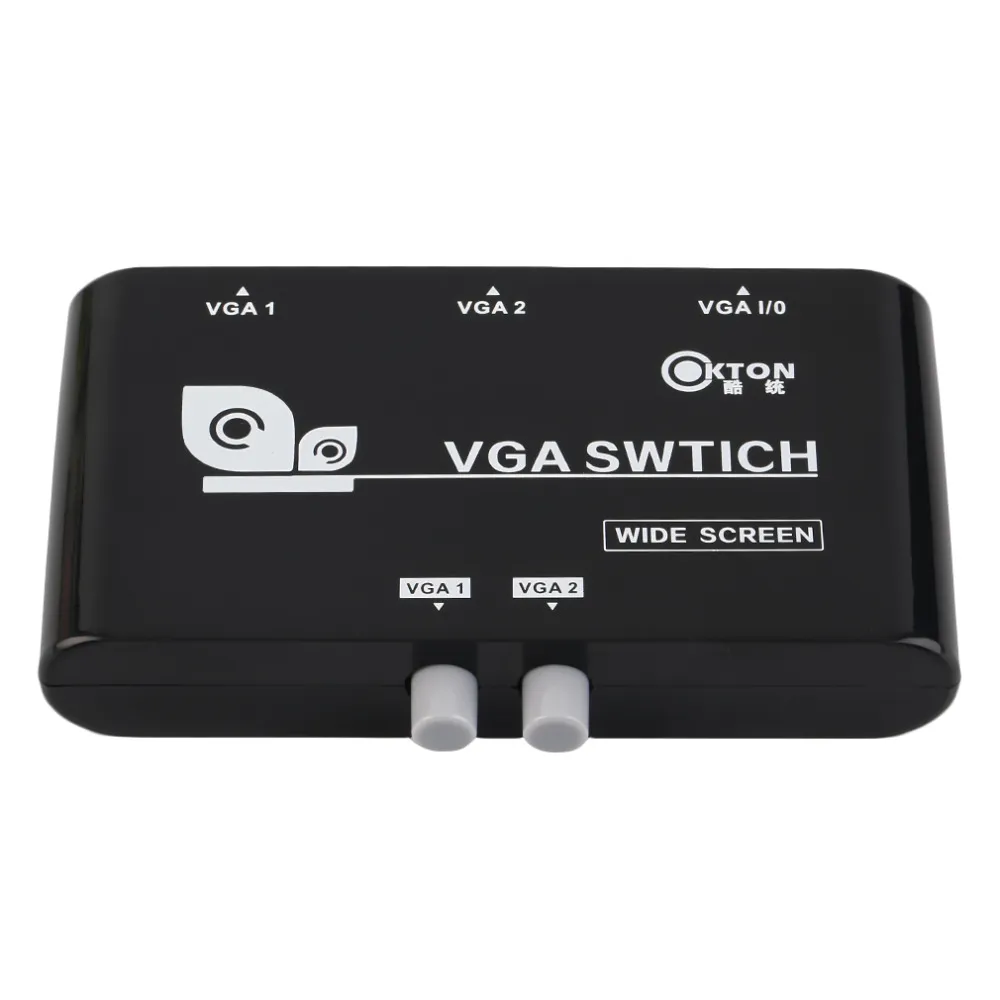 Freeshipping Nowy Oryginalny 2 w 1 OUT VGA / SVGA Ręczne udostępnianie Switcher Switcher Box dla LCD PC