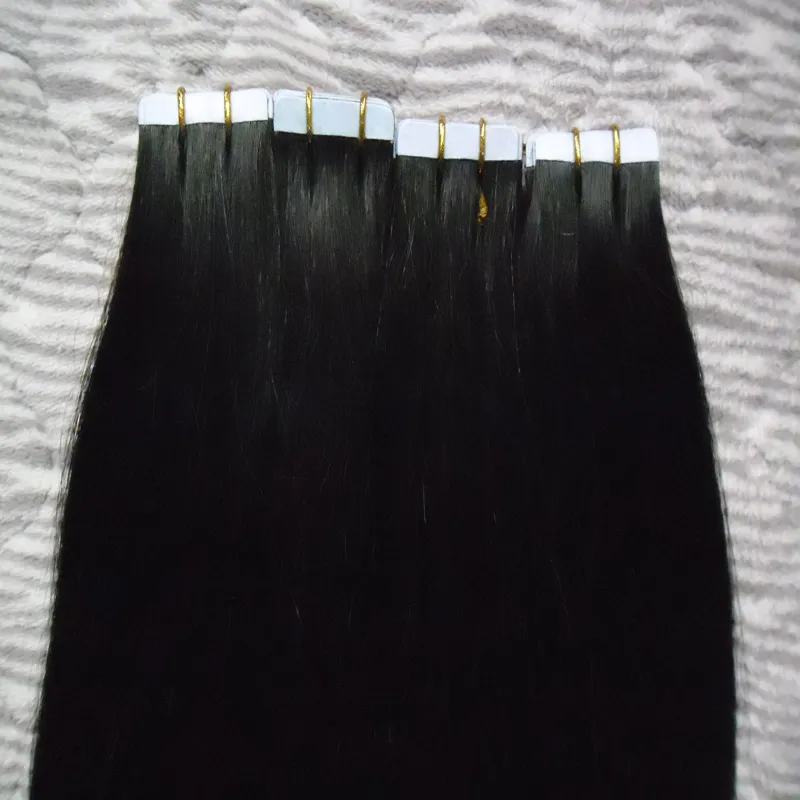 Tape In Hair Extension Natural color 200G/16 to 24 Inch Straight Remy Brazilian Hair Tape In Human Hair