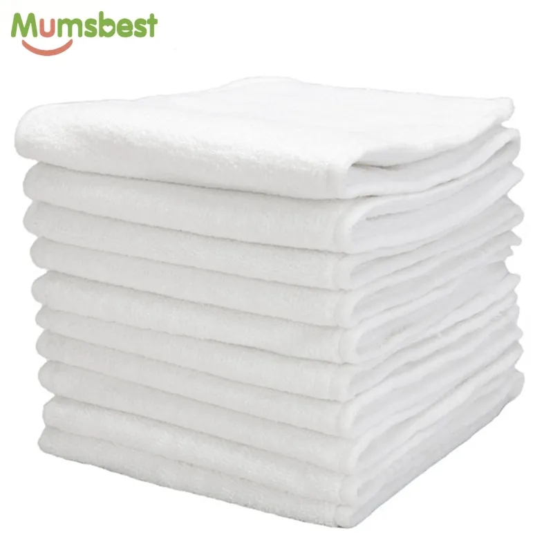 10 Pcs Washable Reuseable Baby Cloth Nappy Nappies Wholesale Inserts Microfiber 3 Layers Diapers