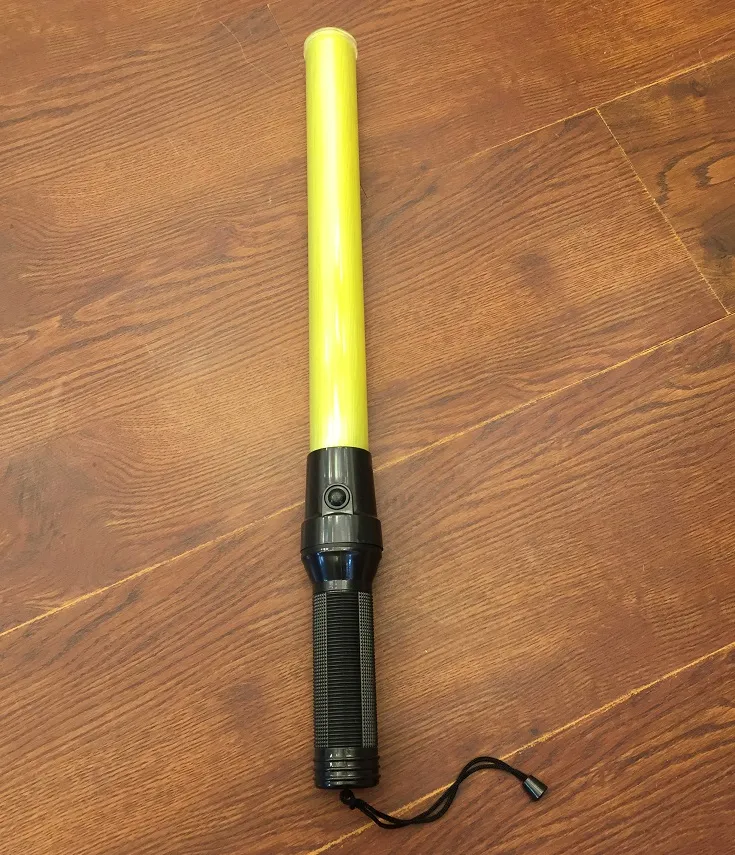54cm X 4cm Road Traffic Baton With Flashing Light With Exclamation Mark