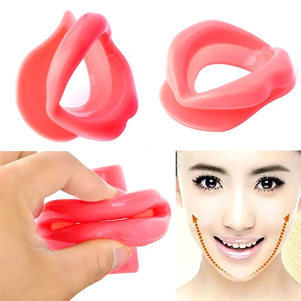 Caoutchouc de silicone bouche visage plus mince lèvre muscle tenseur Anti-rides bouche muscle tenseur Anti-âge rides menton masseur