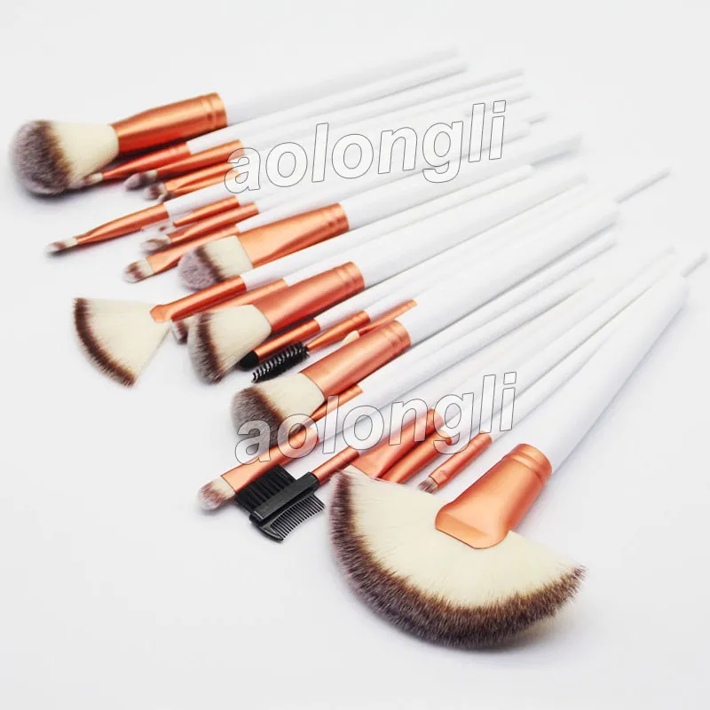 2018 Leopard Tasche Make-up Pinsel 24 Stück Rose Golden Brushes Kit Gesichtspuder Foundation Brush Set Kosmetik Blush Brush Lidschatten Pinsel