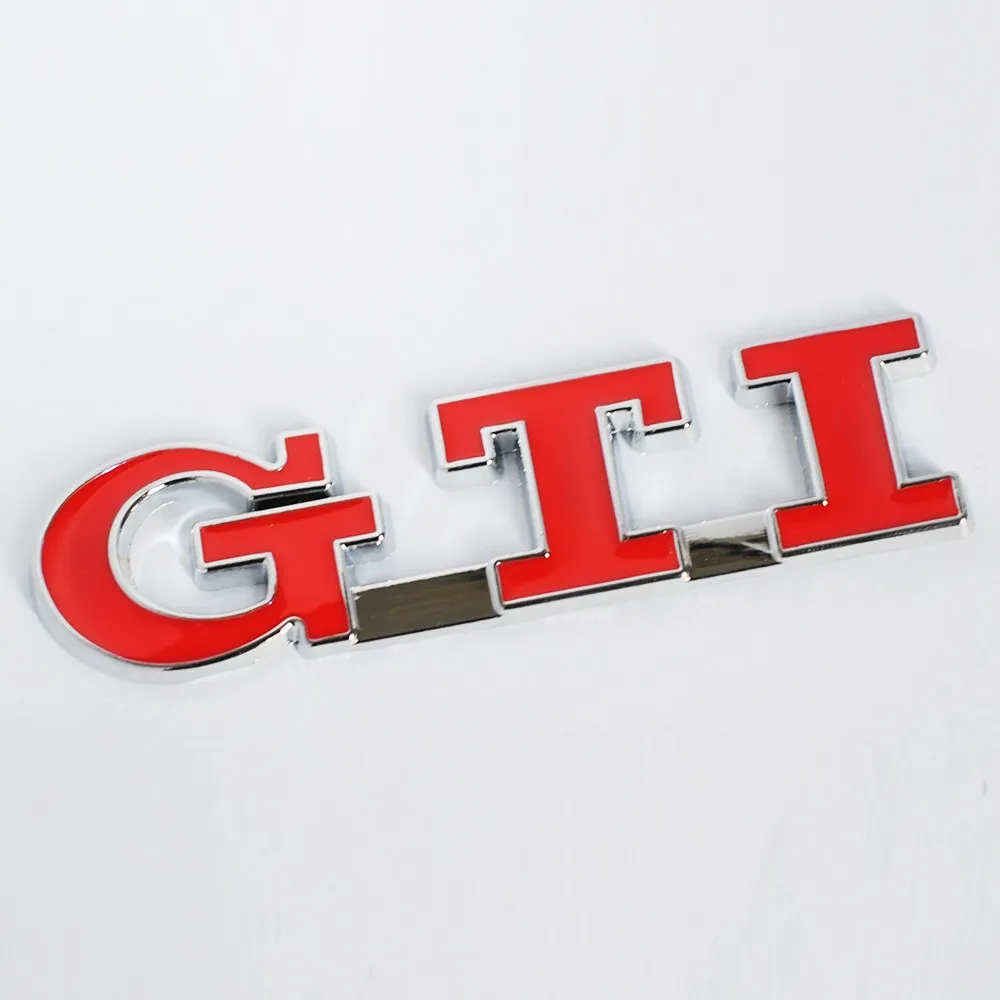 3D Rode GTI Metalen Auto Sticker Sticker Boot Boot Badge voor VW Polo GTI Auto Achter Embleem voor Golf MK3 Exterior Decals Accessoire