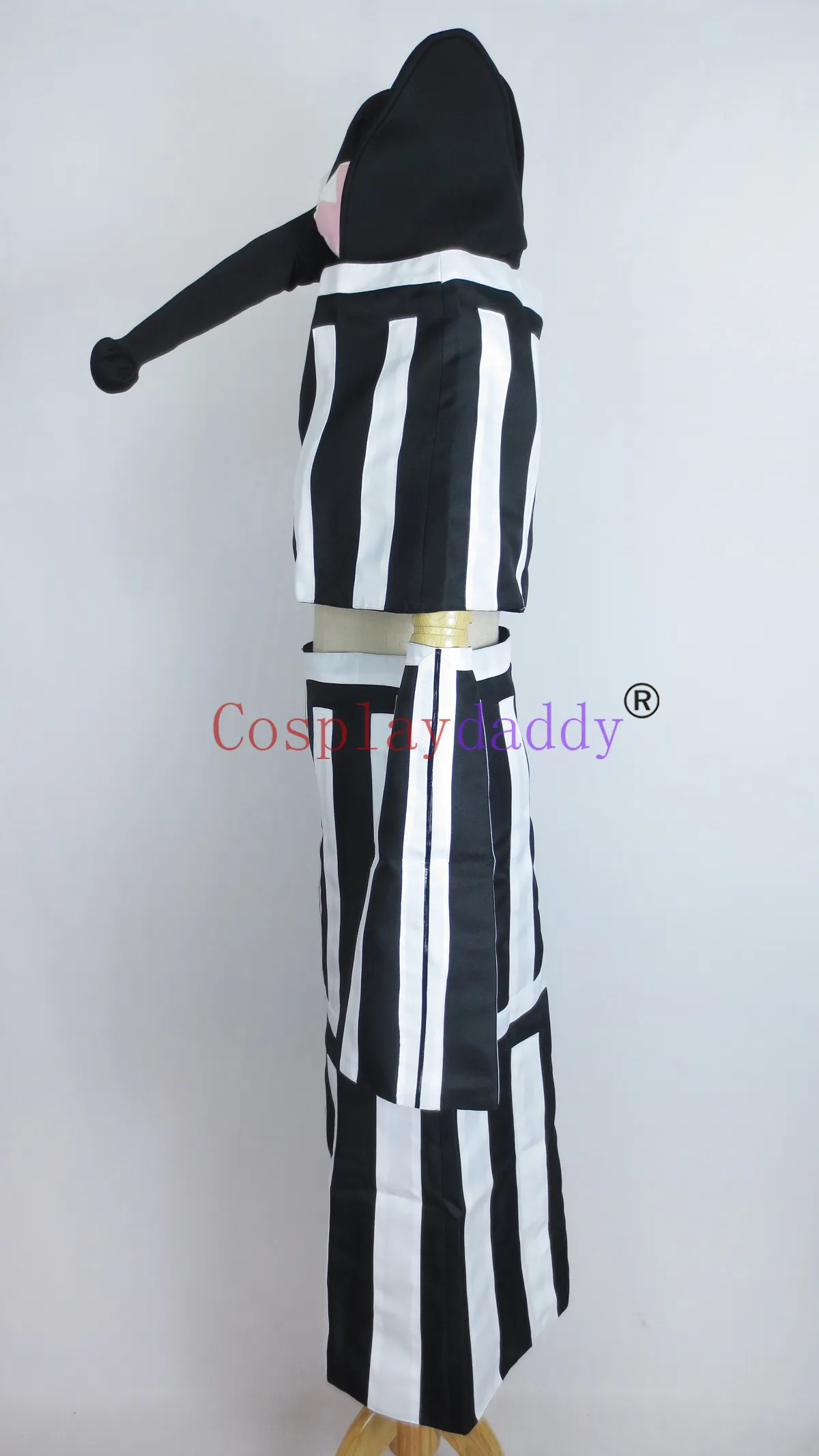 Soul Eater Mizune Black And White Stripe Dress Set Cosplay Costume L005