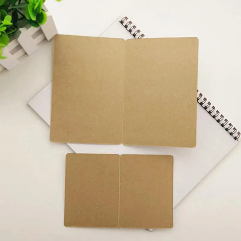 Blank Folding Kraft Paper Cards Invitation Greetings Paperboard Cards for Wedding Party Festival Anniversary Wholesale QW7113