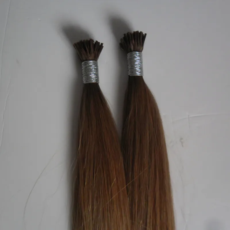 T8/613 Two Tone Straight Ombre Remy Hair I Tip Keratin Human Hair Extensions 100G Capsule Fusion Hair