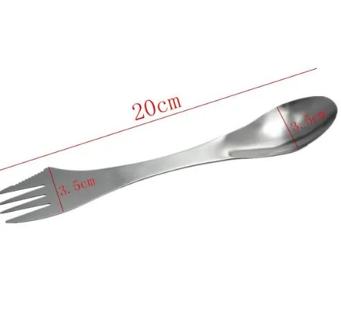 Garfo colher spork 3 em 1 talheres Talheres de aço inoxidável combo Cozinha Piquenique ao ar livre colher / faca / conjunto de garfo