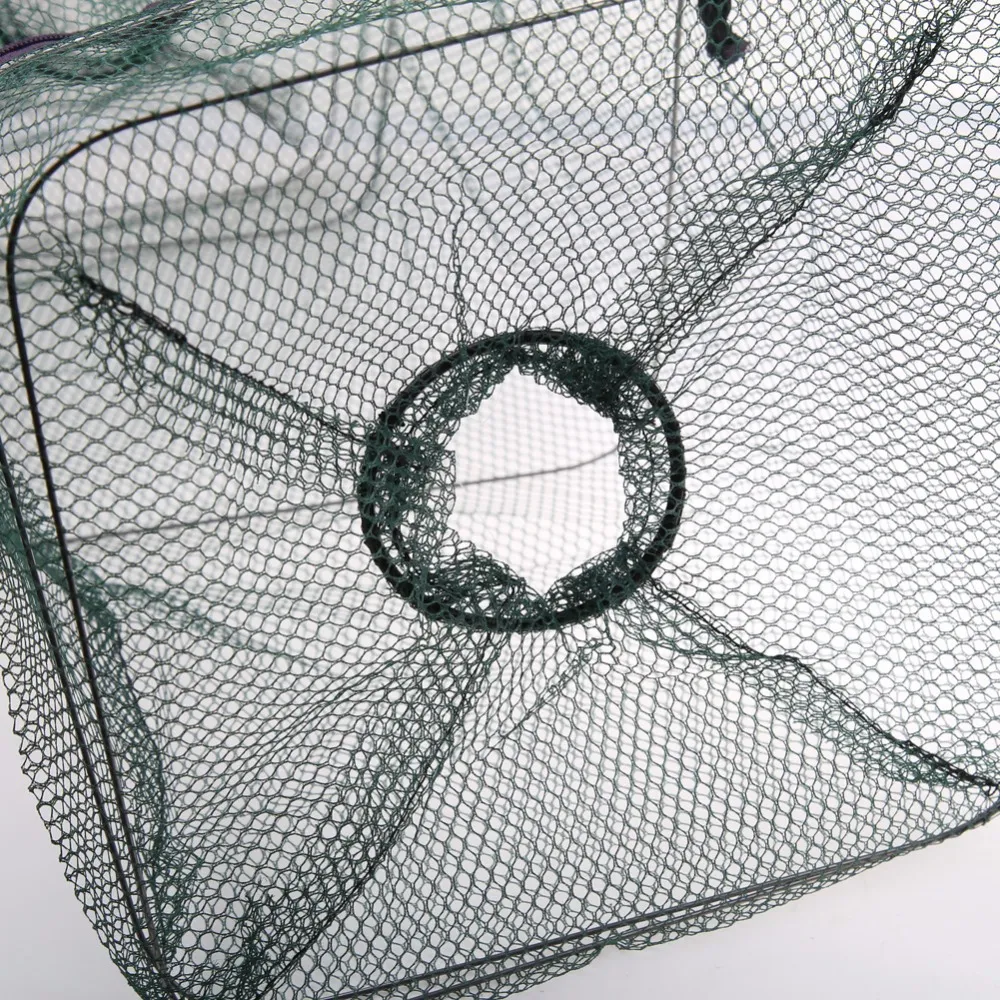 Vendita calda 48 ** 22 * ​​22 cm Pieghevole Pesca rete Cattura Gamberetti Gamberetti Minnow Fish Bait Trappola Cast Dip Net Nylon Network Cage Accessori da pesca