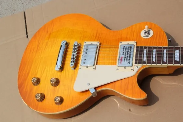 2013 Yeni Geliş Özel Mağazalar LP Gitar doğal Ahşap renk Elektro Gitar Ücretsiz Kargo