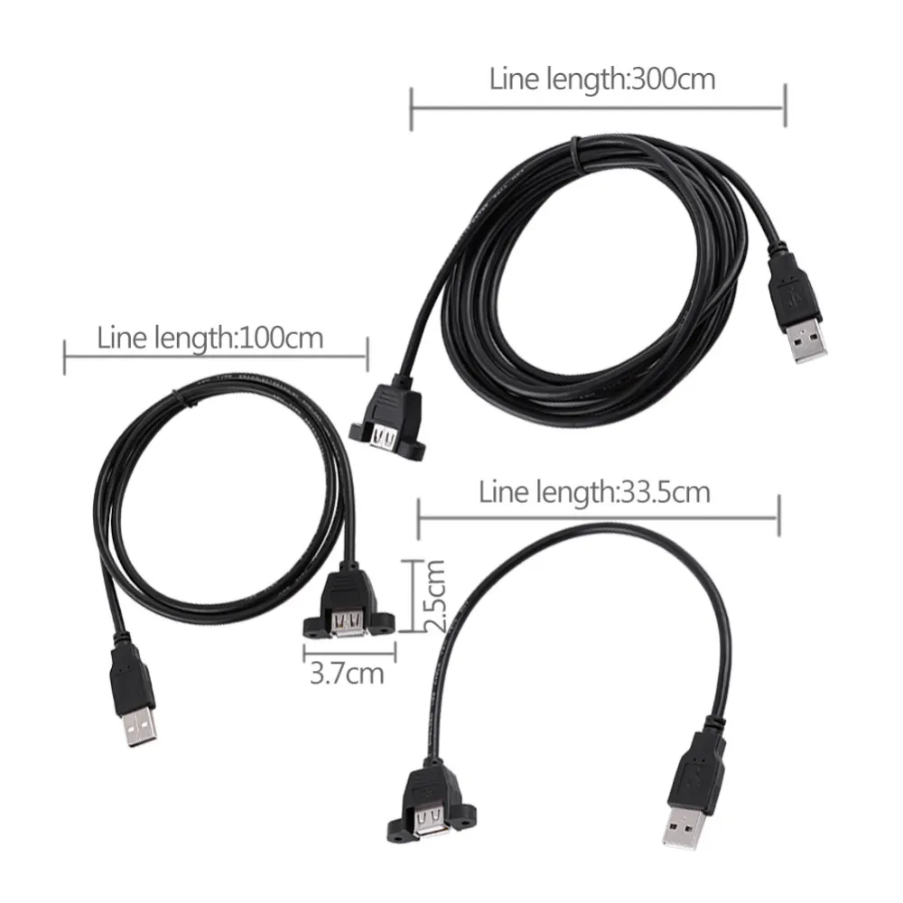 Male to Female Extension Cord - USB 2.0 Extender Cable, High-Speed Data ...