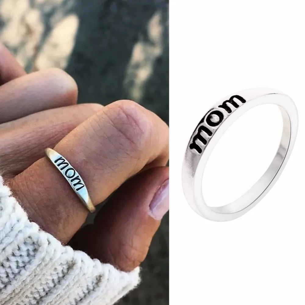 Bague de soutien Vintage en argent, couronne de cœur, bagues de maman altruistes pour femmes, bijoux en argent CZ clair, cadeaux de fête des mères, vente en gros