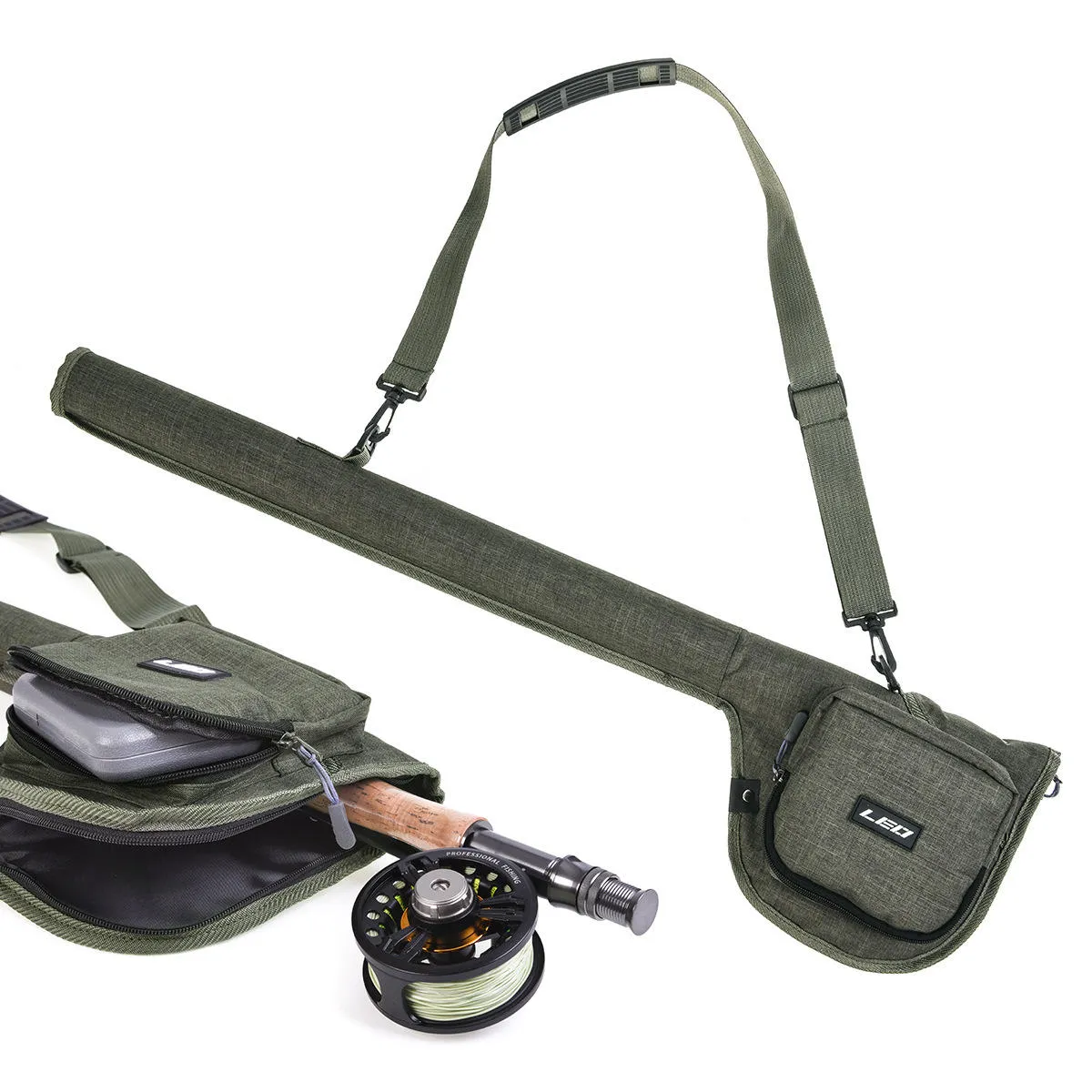레오 27991 32inch 휴대용 낚시 가방 낚시 막대 가방 낚시 도구 도구 스토리지 캐리어 케이스 가방