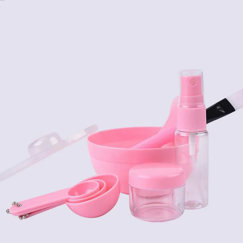 10 in 1 Women DIY Beauty Facial Mask Facemask Mixing Tool Sets Bowl Spatula Brush Gauge 20ml Spray Bottle Cleaning Mat Skin Care