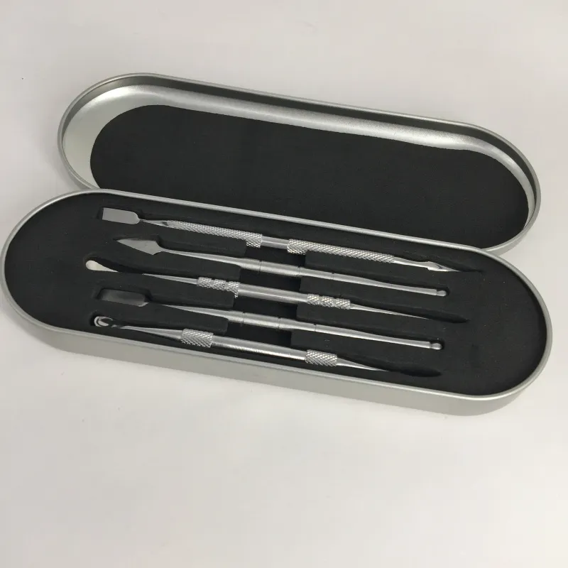 Nieuw ontwerp Titanium Nail Dabber Tool Set met aluminium doosverpakking voor droge kruidenverdamperpen